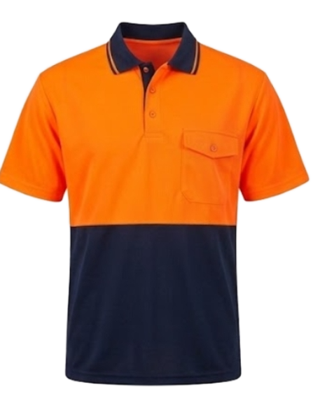 HI VIS S/S POLO SHIRT 1310 in Orange and Yellow